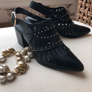 ASOS Black Block Heel Booties - Shoeties